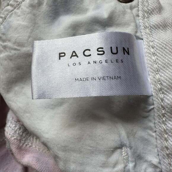 PacSun Tie Dye High Rise Festival Denim Shorts Size 28 - Picture 3 of 4